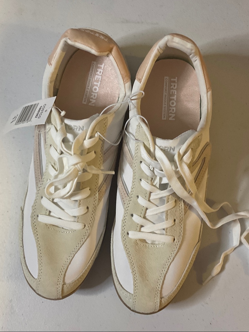 Shoes 5 - Tretorn Cream White and Tan Women's Sneakers
